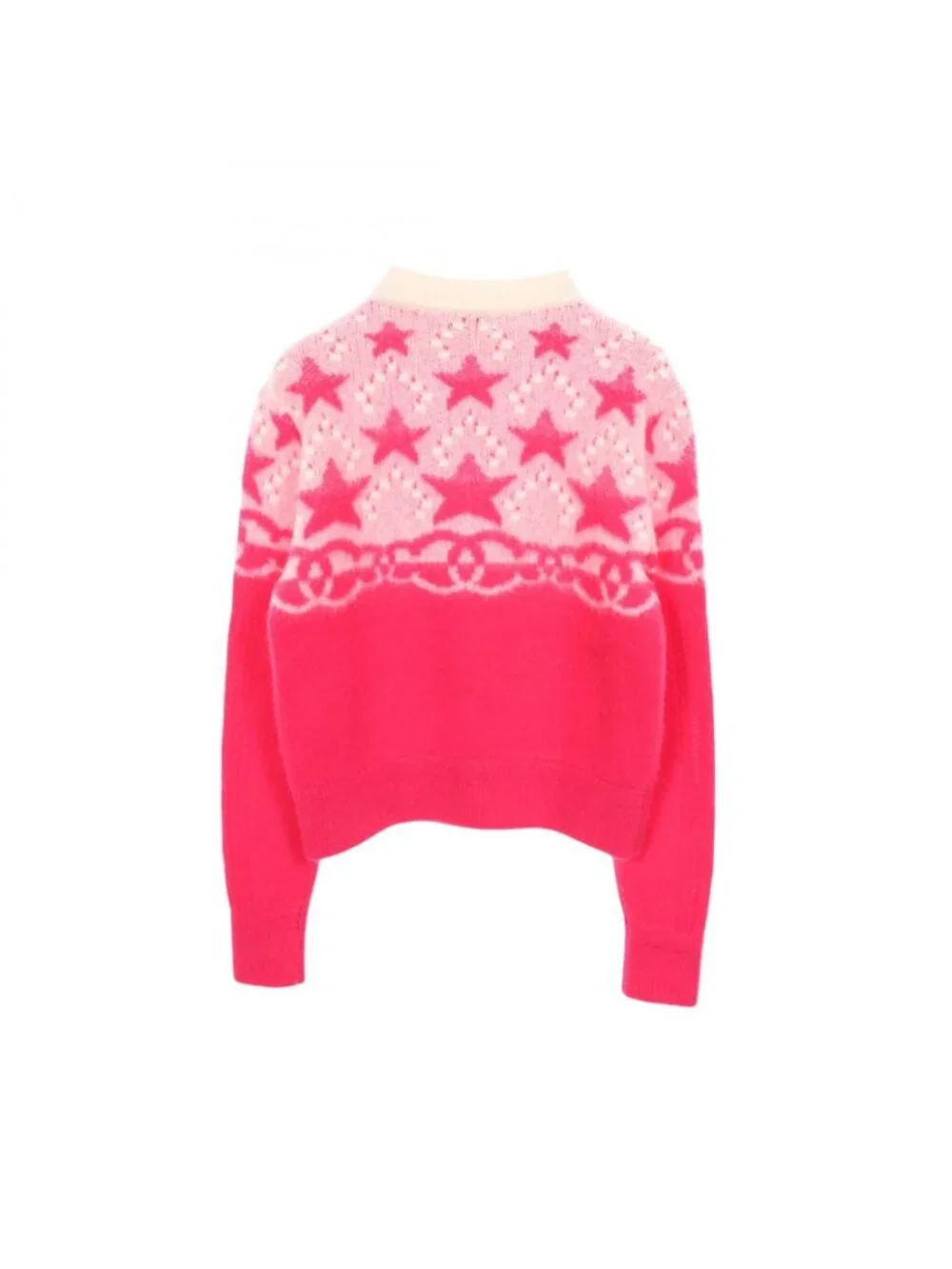 Chanel Sweater CC Logo Star Cashmere Silk